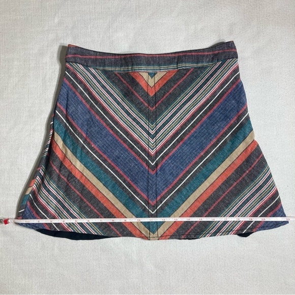 FREE PEOPLE | Yours Truly Multicolor Chevron Striped Mini Skirt - Picture 16 of 16